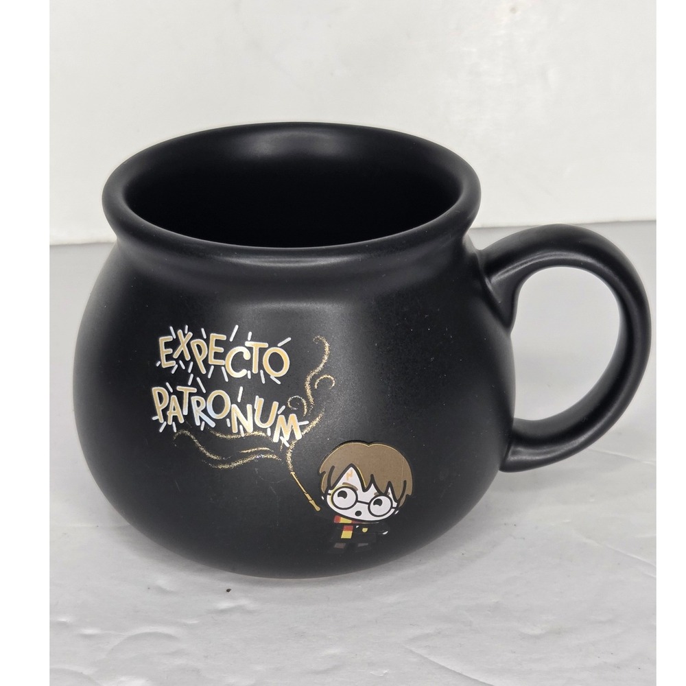 Harry Potter Expecto Patronum Black Cauldron Shaped Mug Halloween Wizard